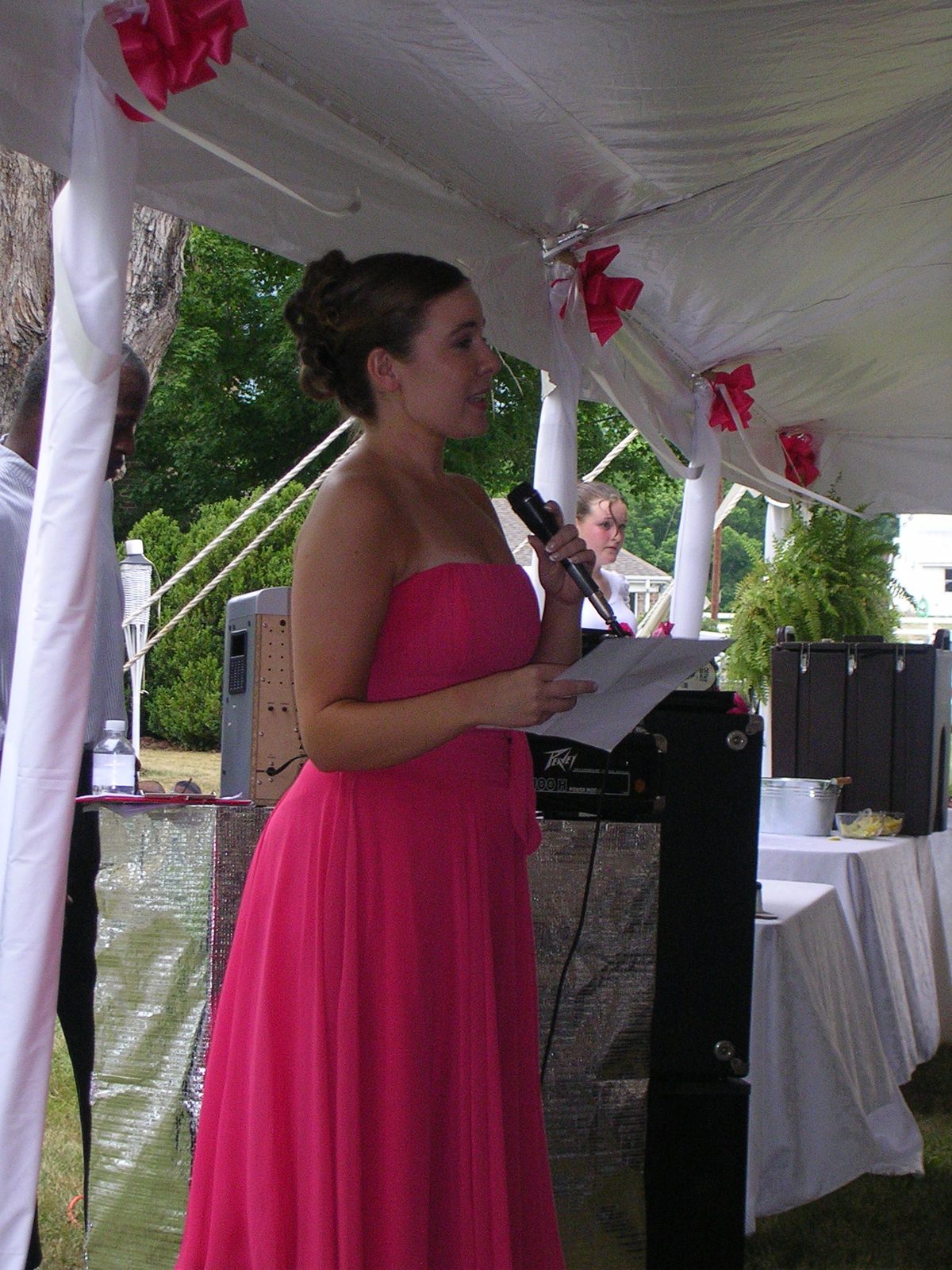 Stef gives her toast.